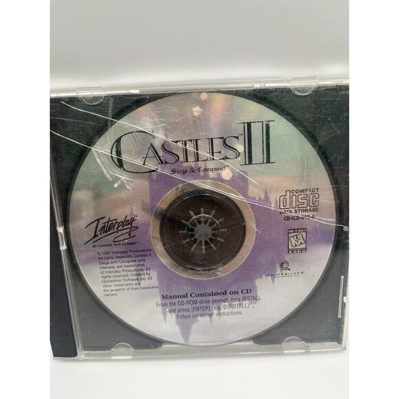 Castles II Siege & Conquest - Interplay CD DOS Vintage Retro PC Game Disc Only - Picture 5 of 5